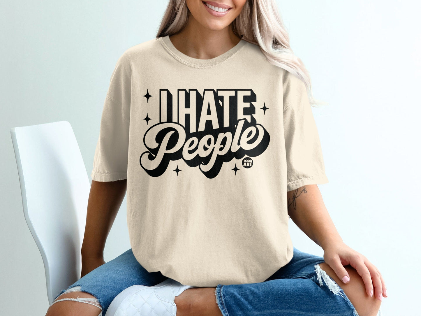 I Hate People Graphic Tee Bold Statement Shirt