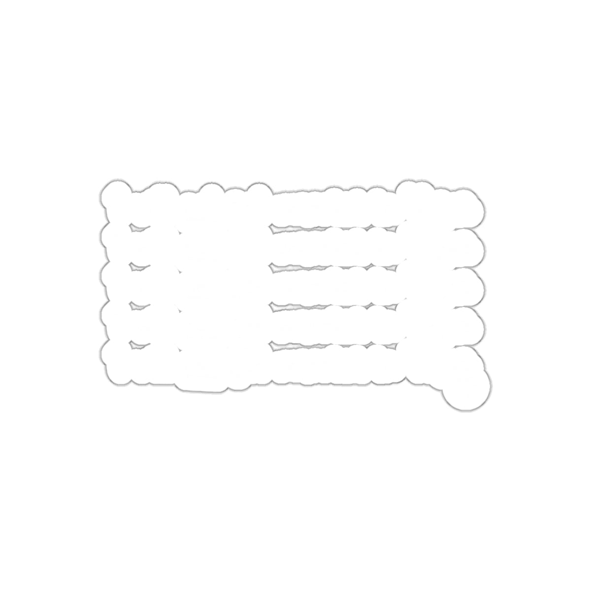 Bound White String with Decorative Style Adhesive Patch