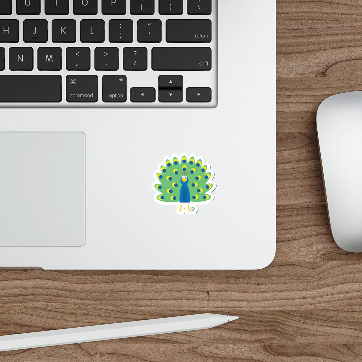 Colorful Peacock Sticker for Laptops and Notebooks