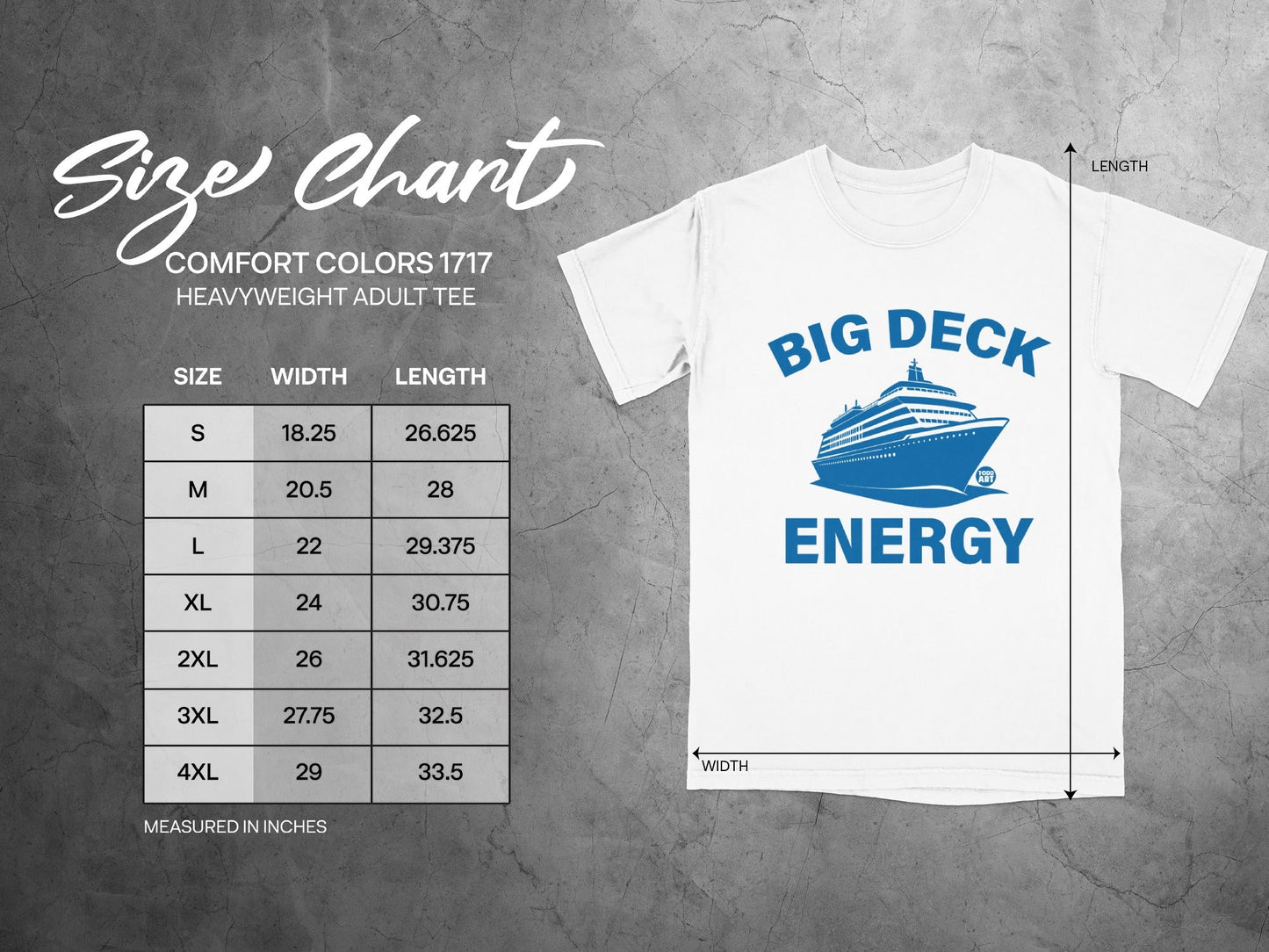 Big Deck Energy Comfort Colors 1717 Heavyweight Adult Tee