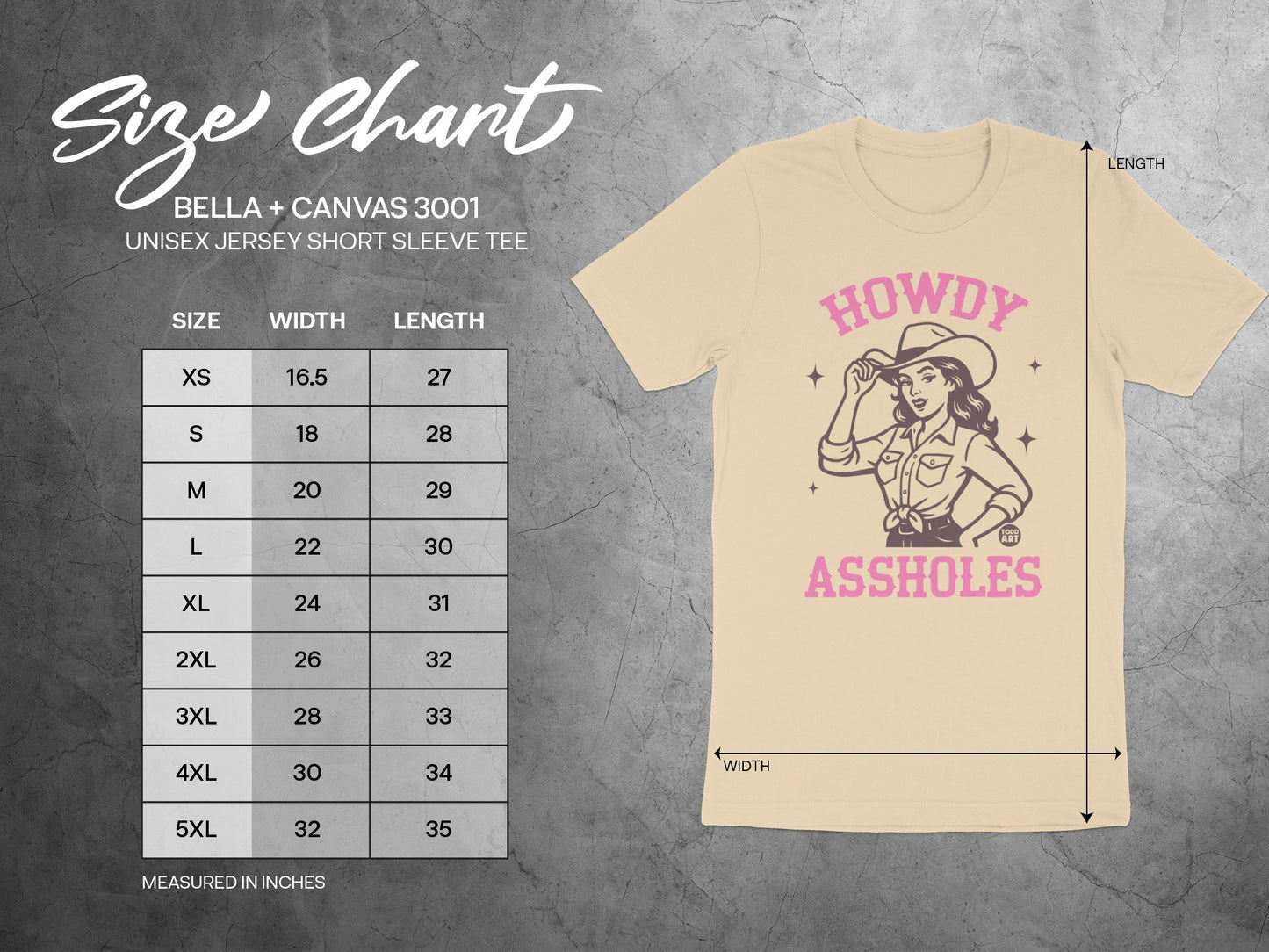 Howdy Assholes Graphic Printed Unisex Short Sleeve Tee product