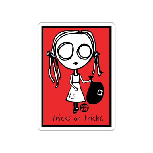 Cute Halloween Girl with Pigtails Art Print product