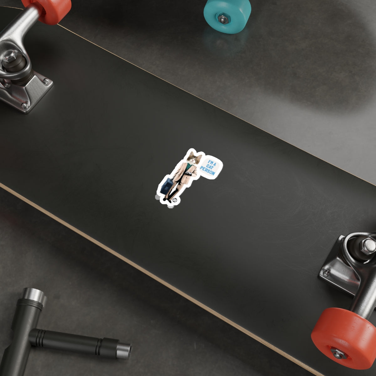 I'm A Cat Person Skateboard Sticker for Pet Lovers