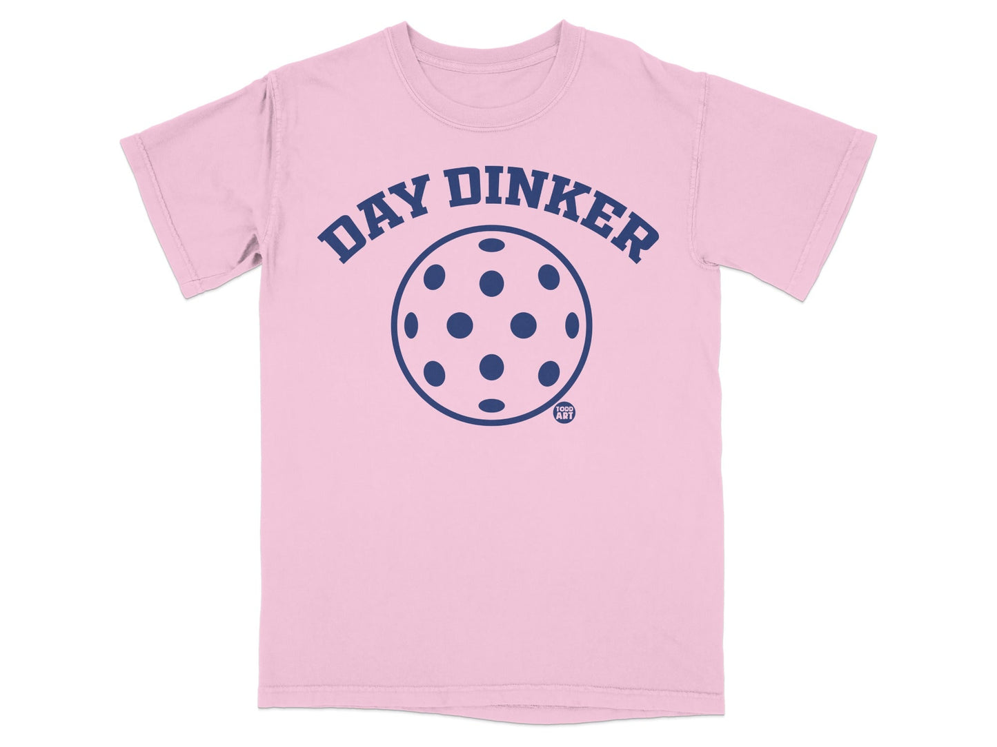 Pink t-shirt with "DAY DINKER" and a pickleball graphic.