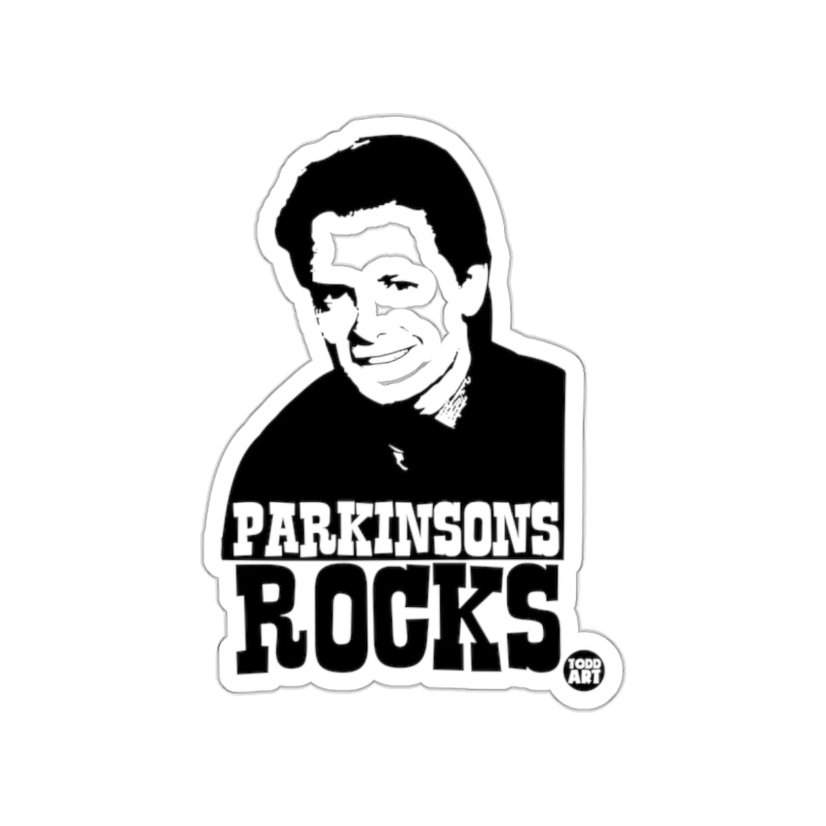 Parkinson's Rocks Artwork Featuring Michael J Fox sticker