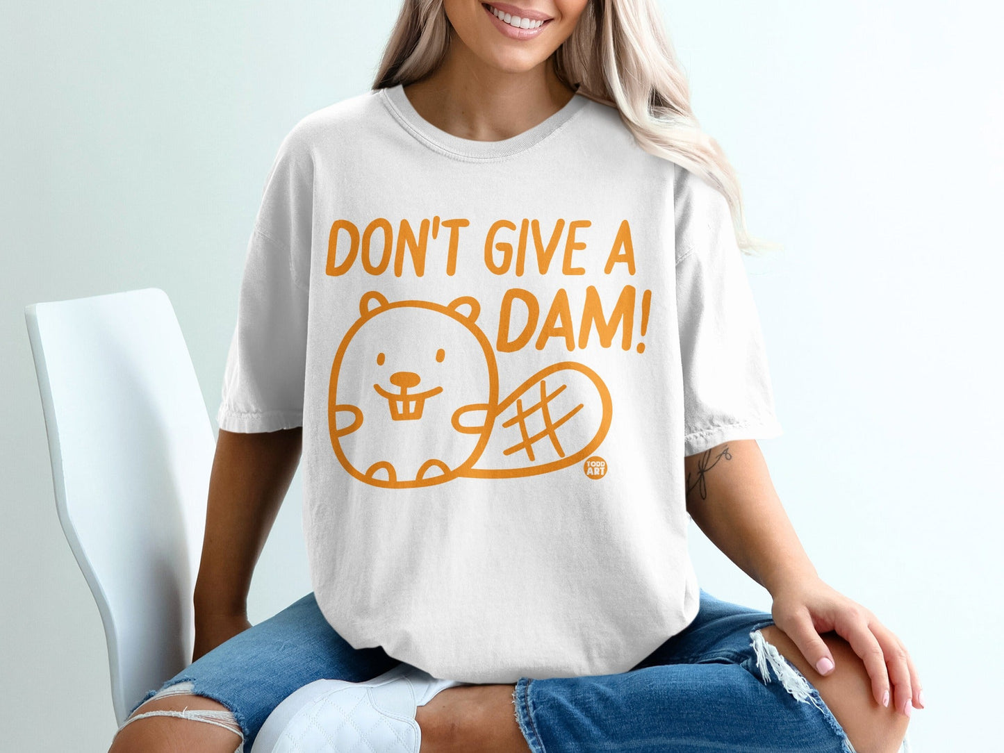 Funny Don't Give A Dam Beaver T-Shirt For Any Occasion