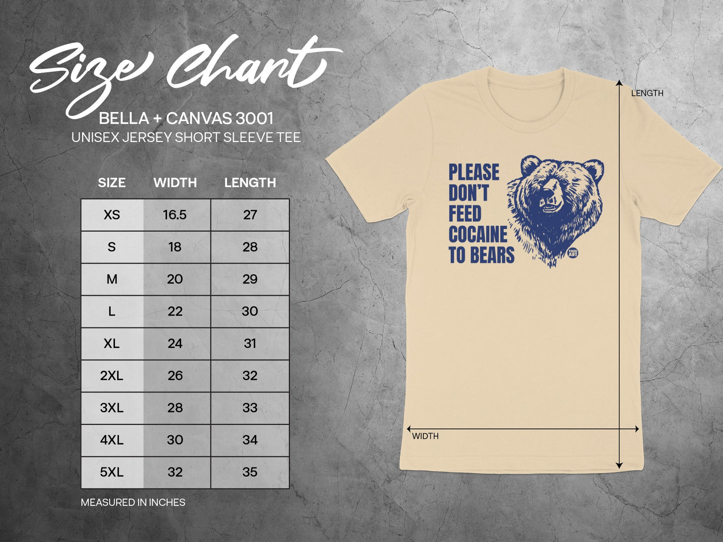 Please Don't Feed Cocaine to Bears Unisex Tee product