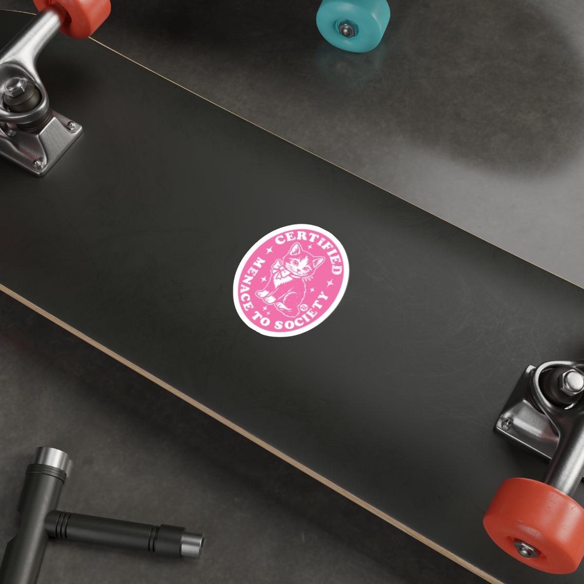 Certified Menace to Society Skateboard Sticker