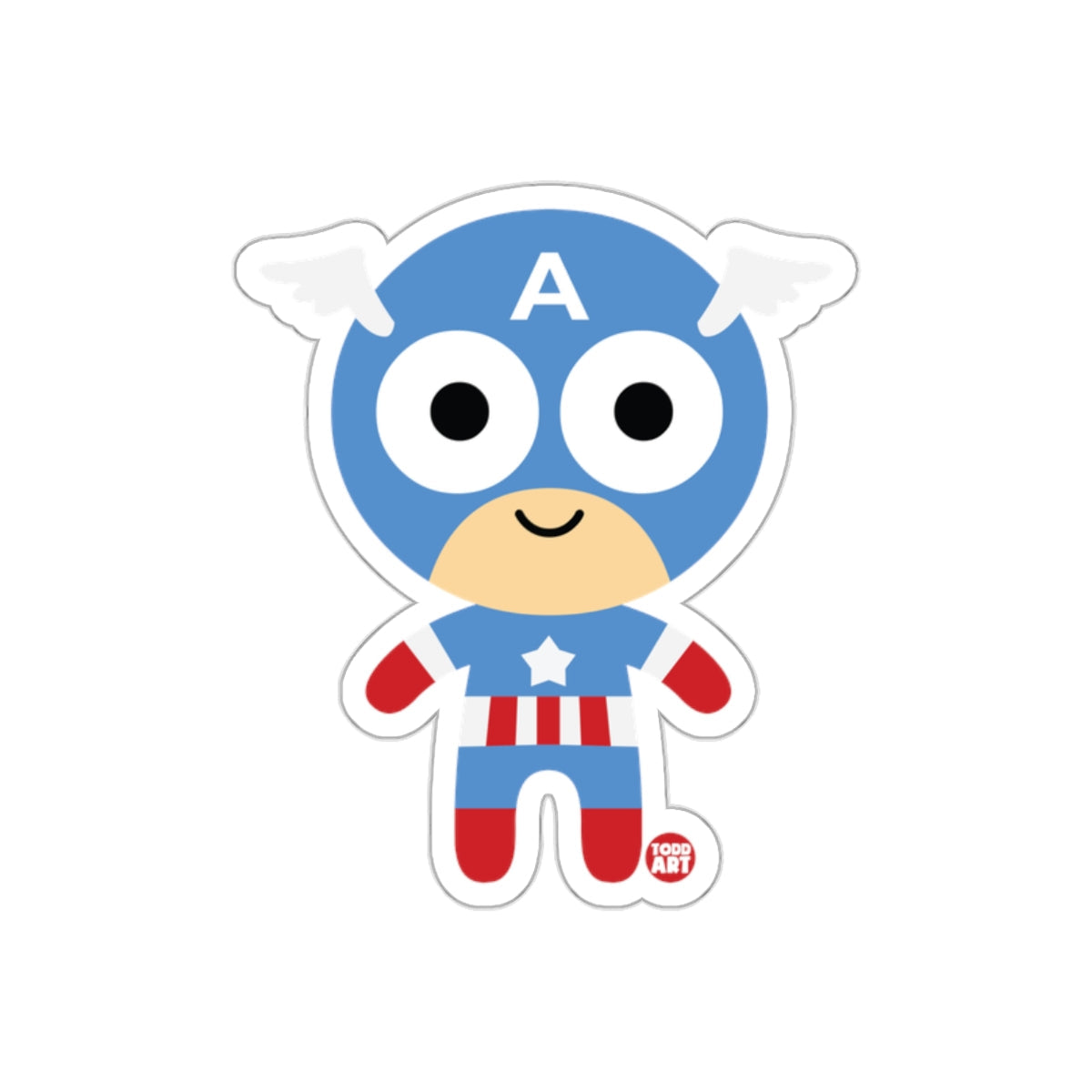 Cute Superhero Character Sticker for Kids