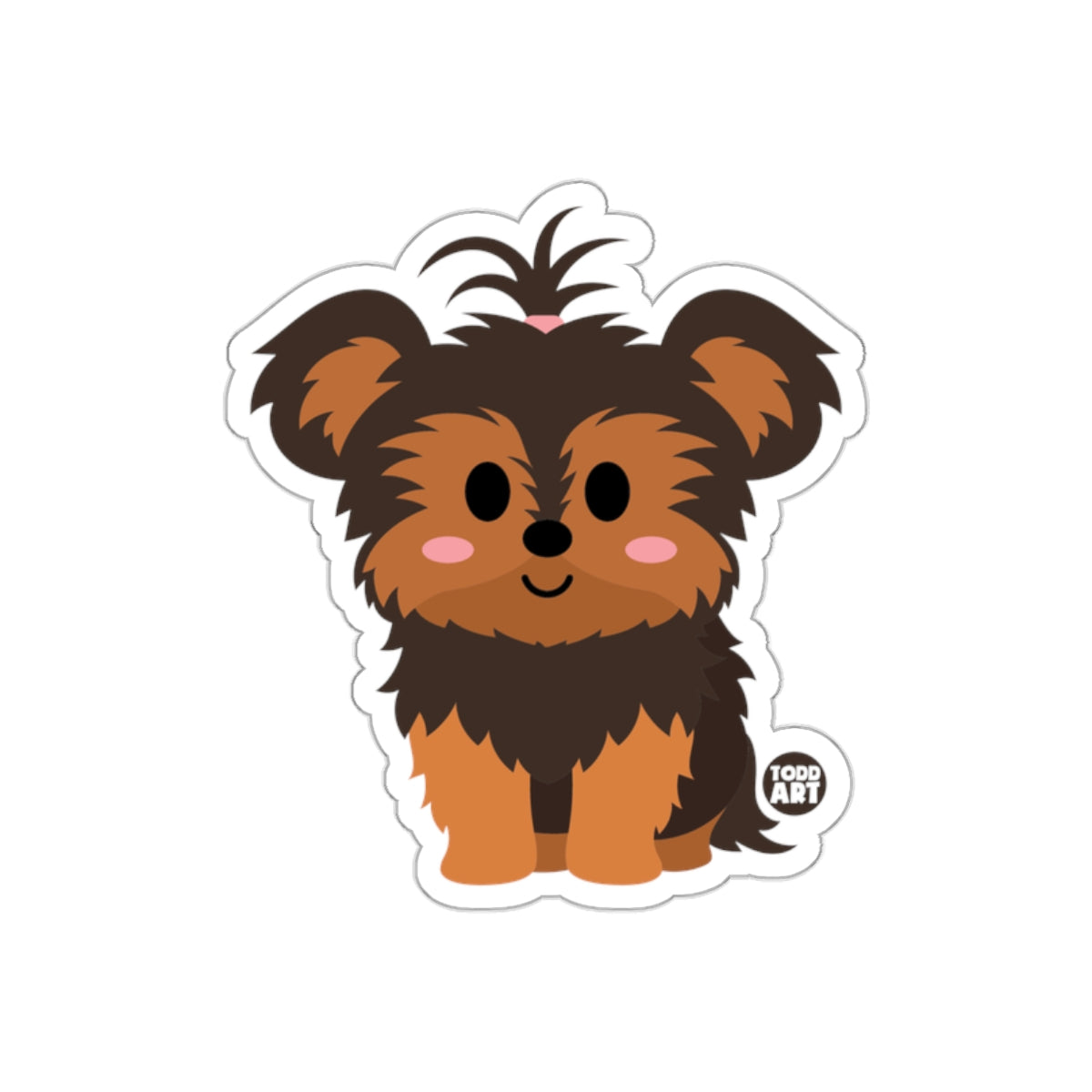 Adorable Puppy Cartoon Design Sticker for All Ages