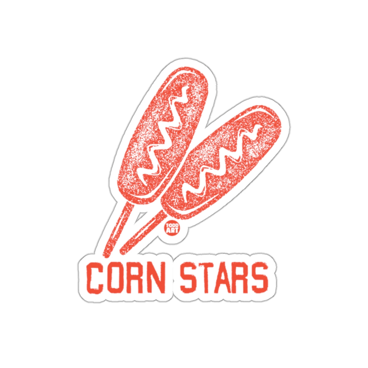 Corn Stars Design Retro Illustration Sticker