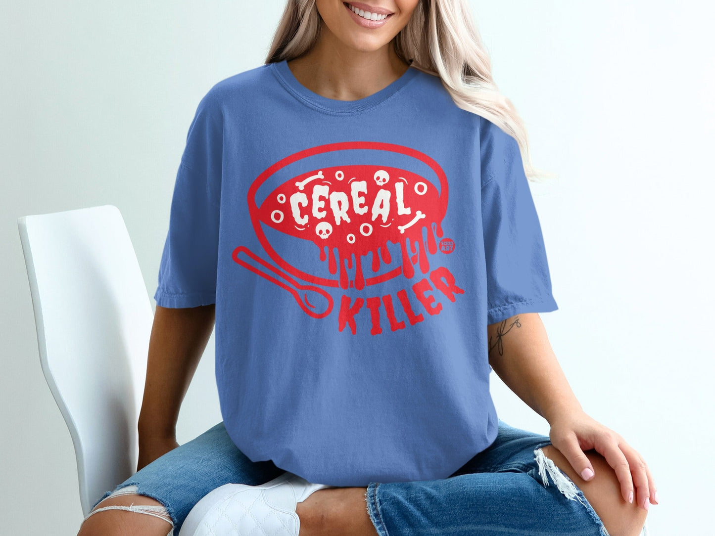 Cereal Killer Graphic T-Shirt with Red Design