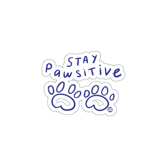 Stay Pawsitive Paw Prints Motivational Sticker