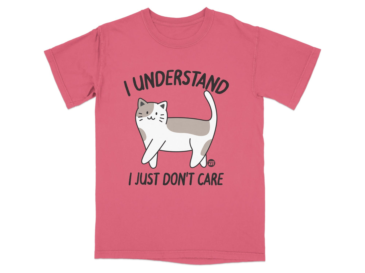 I Understand I Just Don't Care Cat Graphic T-Shirt