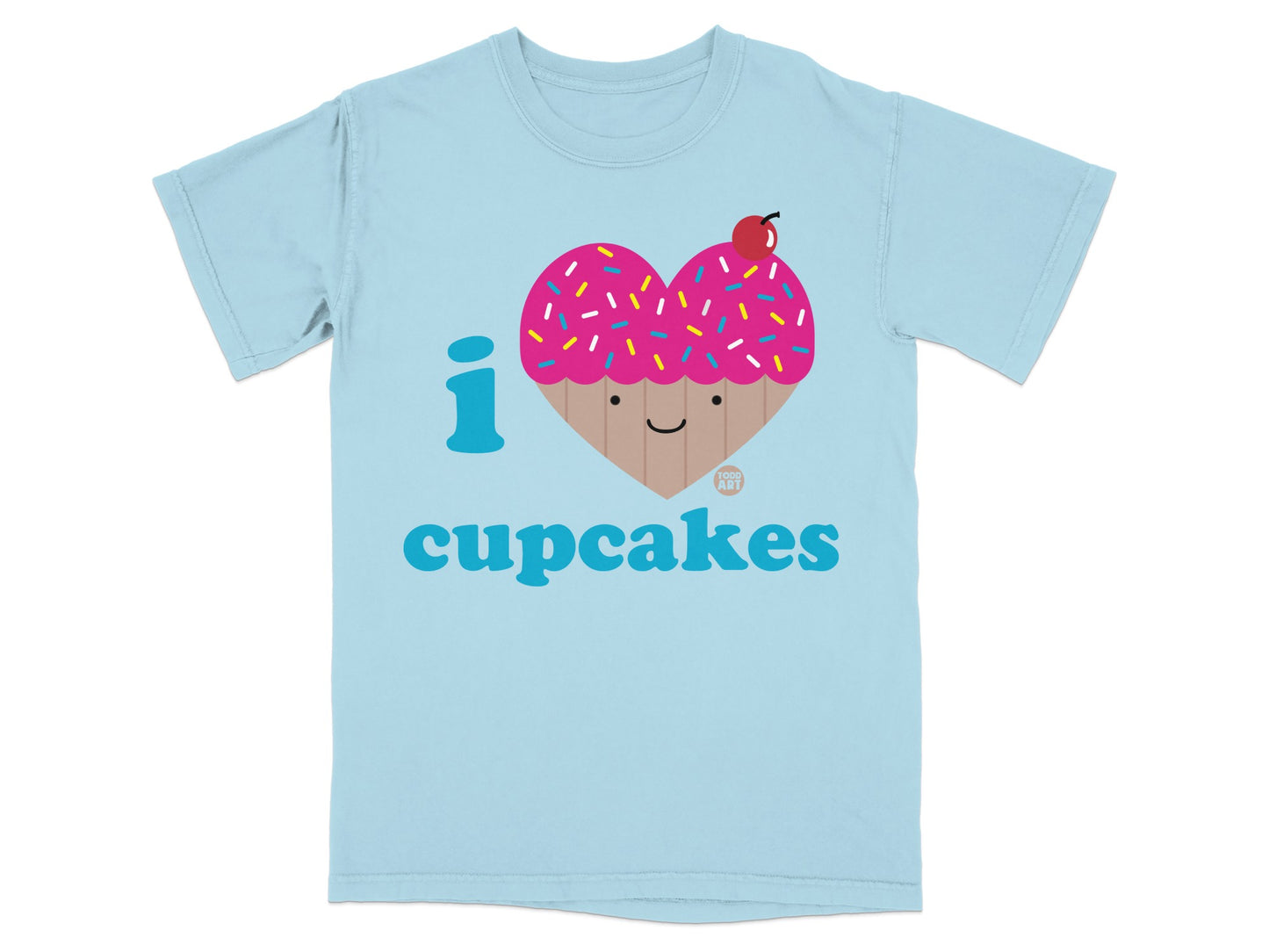 I Heart Cupcakes Cute Graphic T-shirt