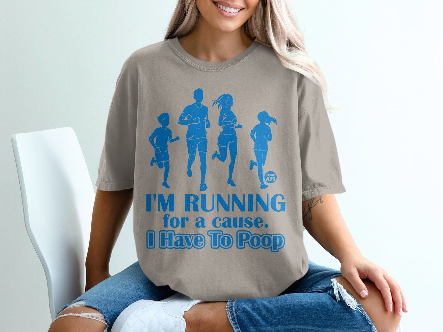 I'M RUNNING for a cause I Have To Poop Funny Runner product type