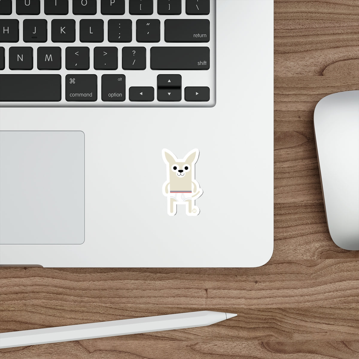 Cute Cartoon Dog Wearing Underpants Laptop Sticker