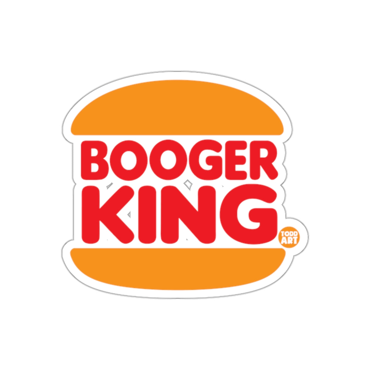 Booger King Funny Logo Parody Graphic Design Stickers