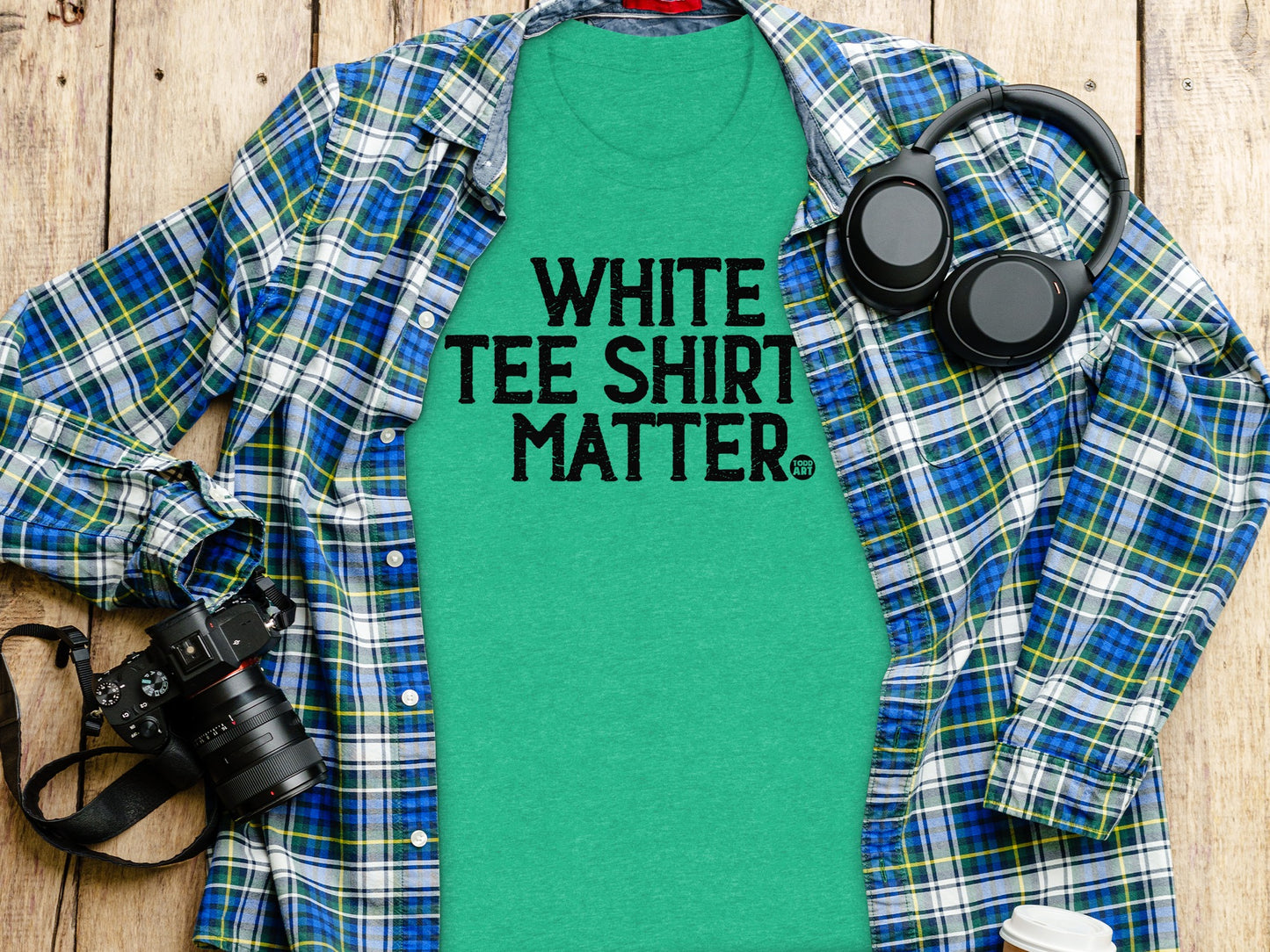 WHITE TEE SHIRT MATTER Statement Tee Shirt product