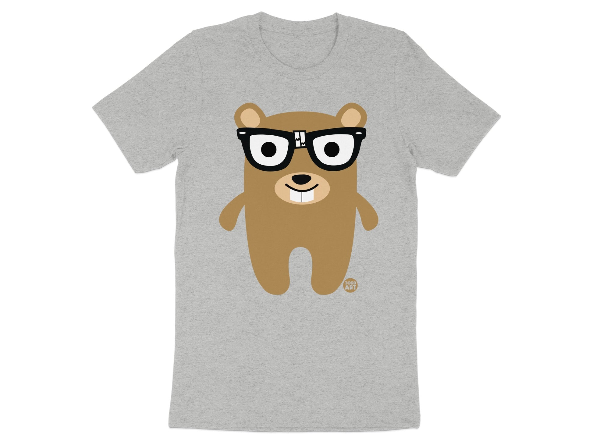 Cute Bear Wearing Glasses Graphic Tee perfect for stylish kids