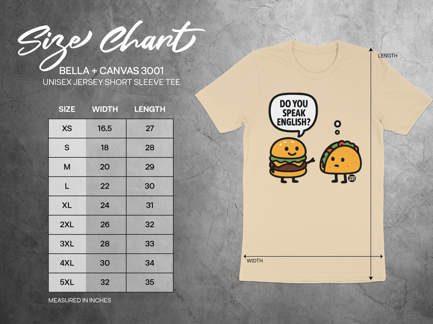 Do You Speak English Hamburger and Taco T-shirt