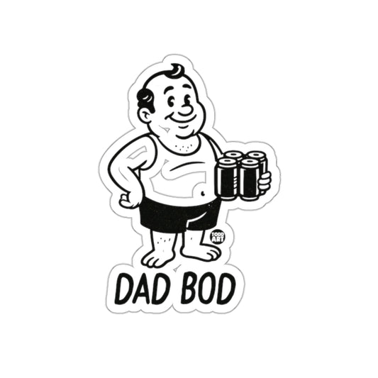 Dad Bod Sticker Fun Illustrated Design