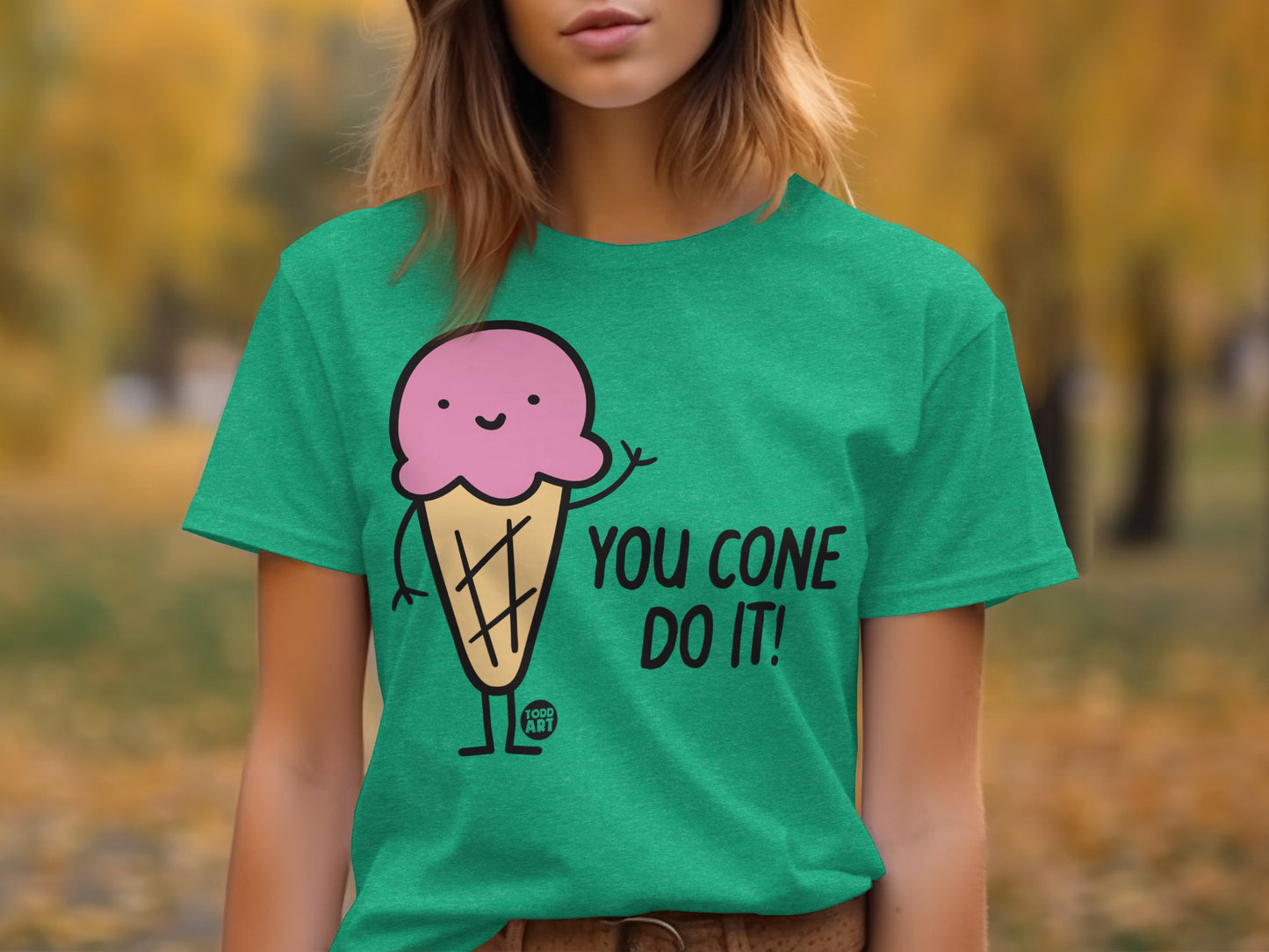 You Cone Do It Ice Cream Printed T-Shirt