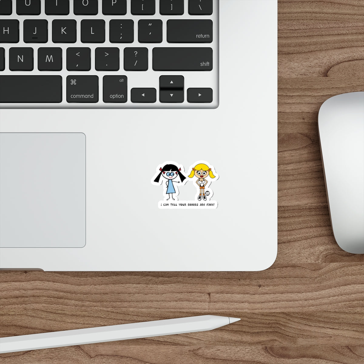 Funny Girls Cartoon Sketch Laptop Sticker Decor Accessory