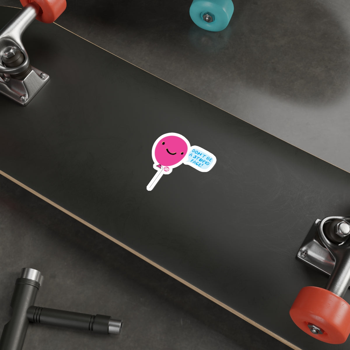 Don't Be A Jerk Face Smiling Lollipop Sticker