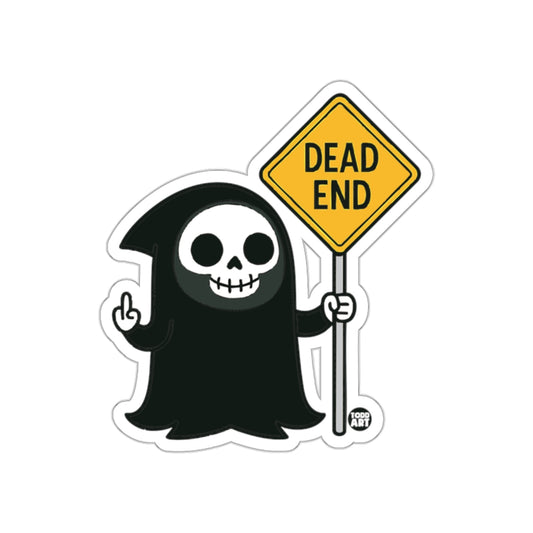 Grim Reaper Dead End Sign Sticker product