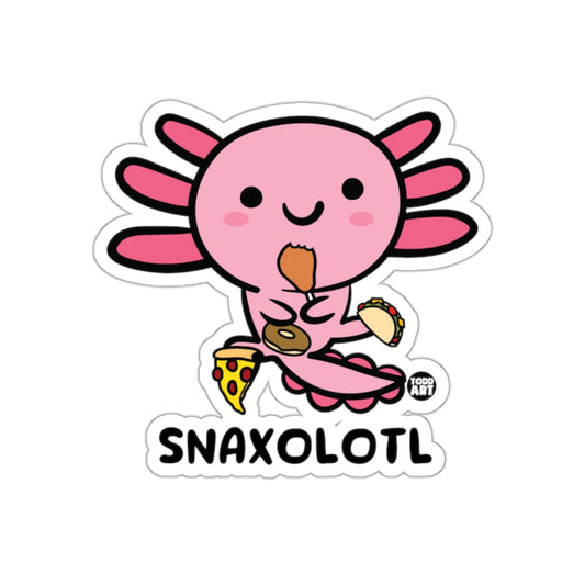 Snaxolotl Cute Axolotl with Snacks Sticker