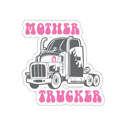 Retro Mother Trucker  Sticker Design for Truck Lovers
