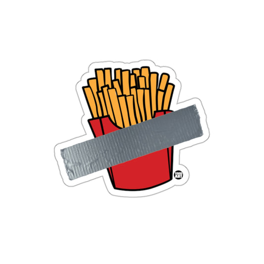 Fries Duct Tape Humorous Vinyl Sticker for Laptops