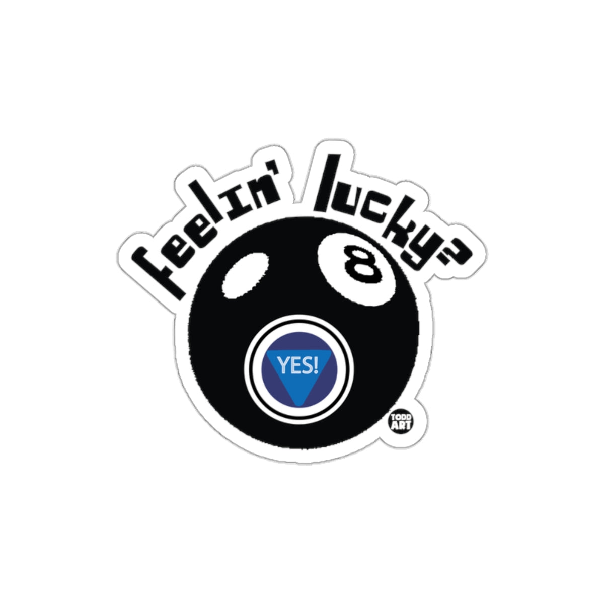 Feelin' Lucky Magic 8-Ball Novelty Sticker