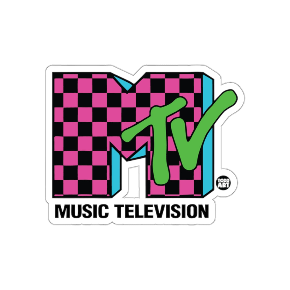Bright MTV Logo Music Television Cool Throwback Stickers
