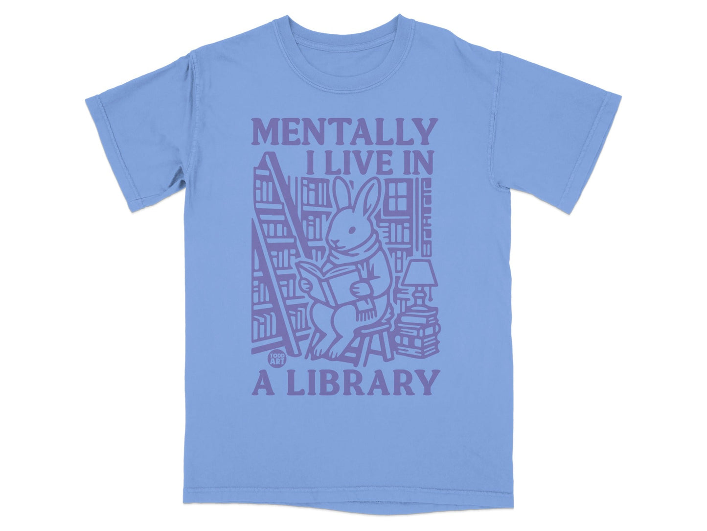 Mentally I Live In A Library Graphic Tee Product
