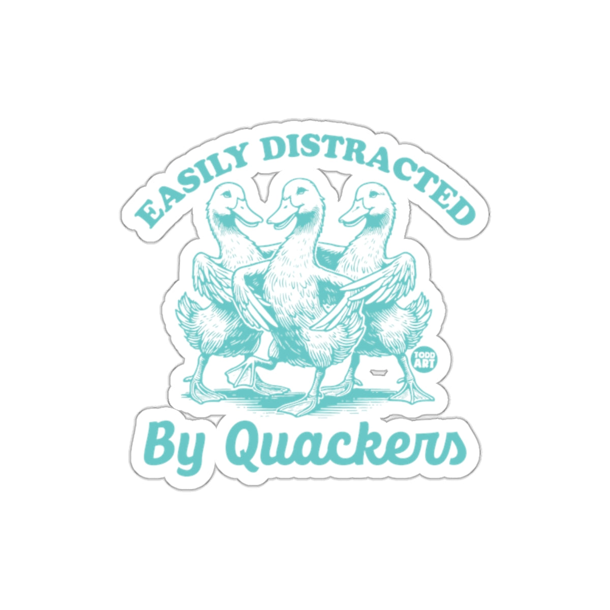 Easily Distracted By Quackers Sticker Product