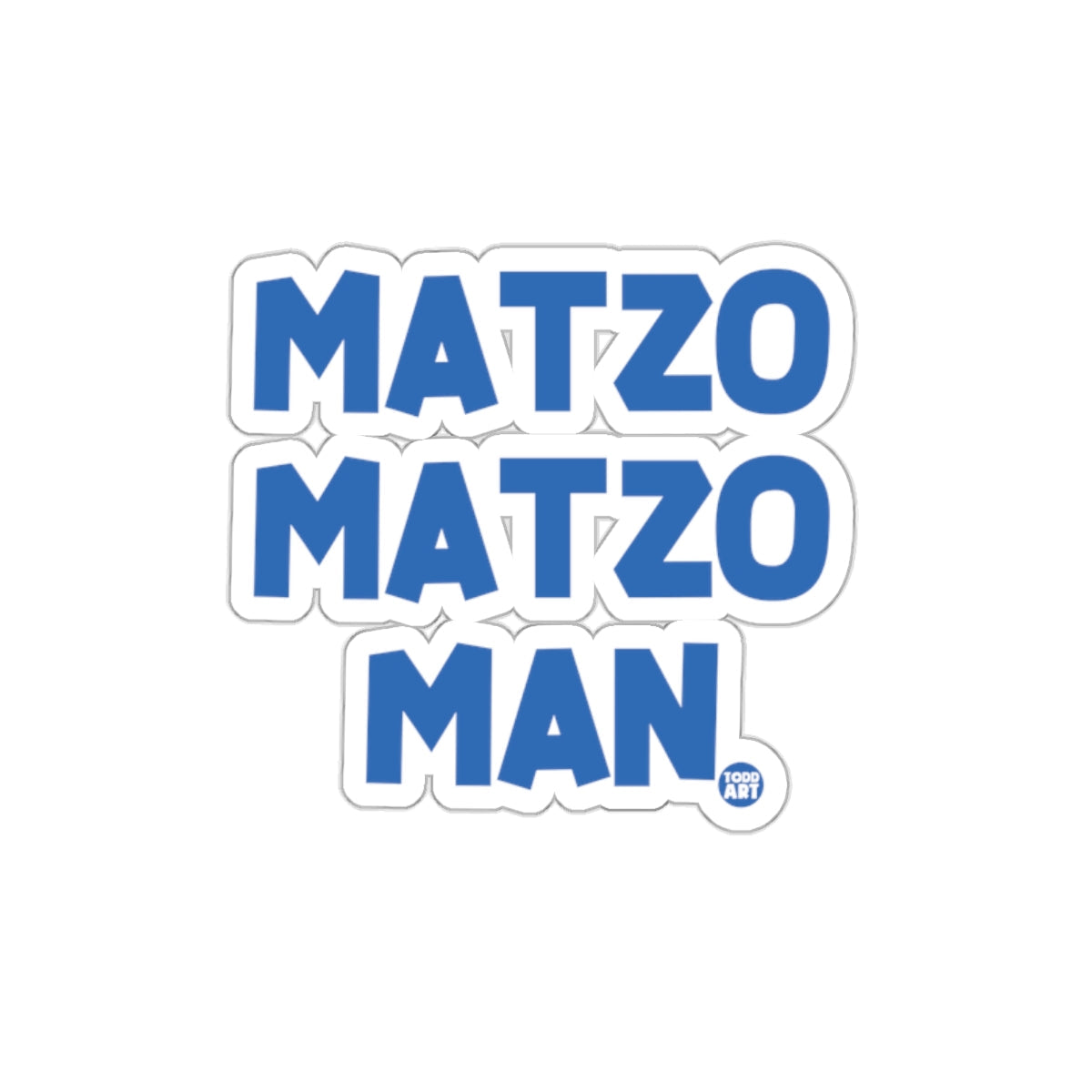 Matzo Matzo Man themed graphic design product