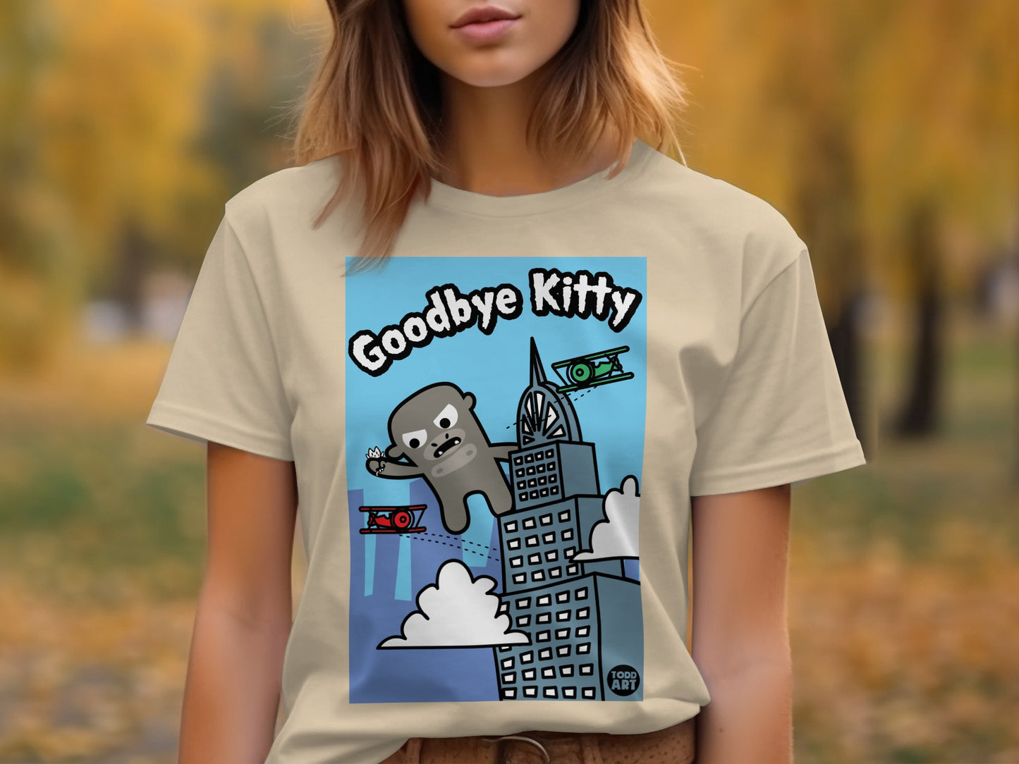 Goodbye Kitty Anime Printed Graphic T-Shirt