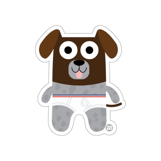Cute Dog Cartoon Character Design Sticker