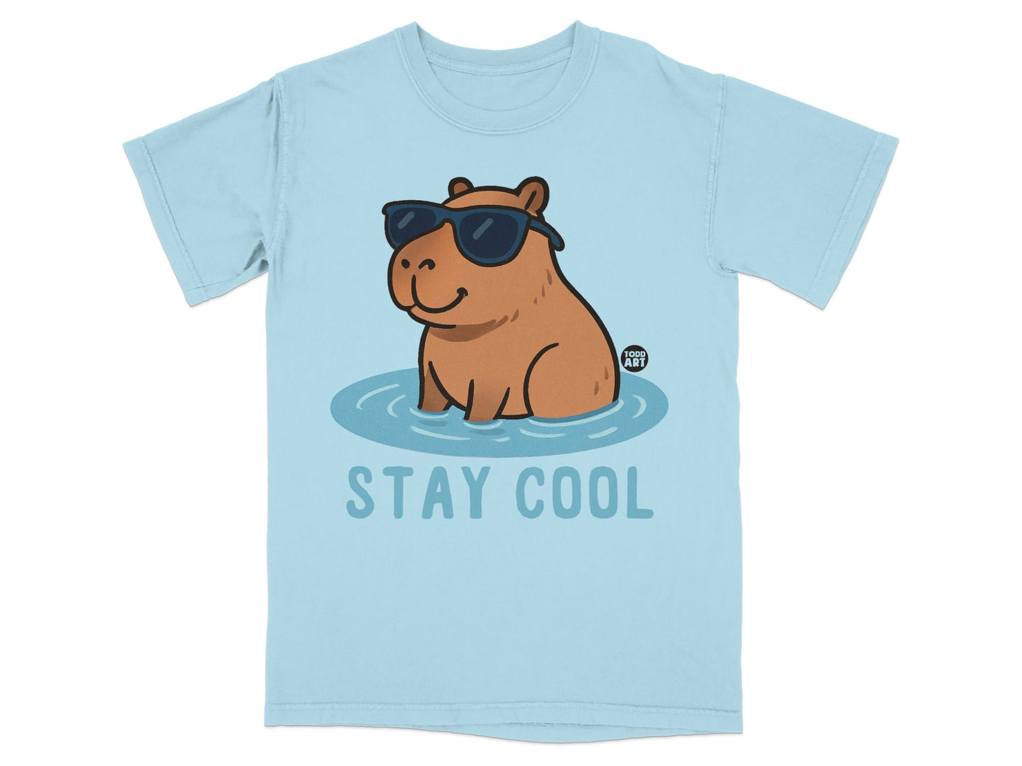 Stay Cool Happy Hippo Graphic Tee Shirt Product