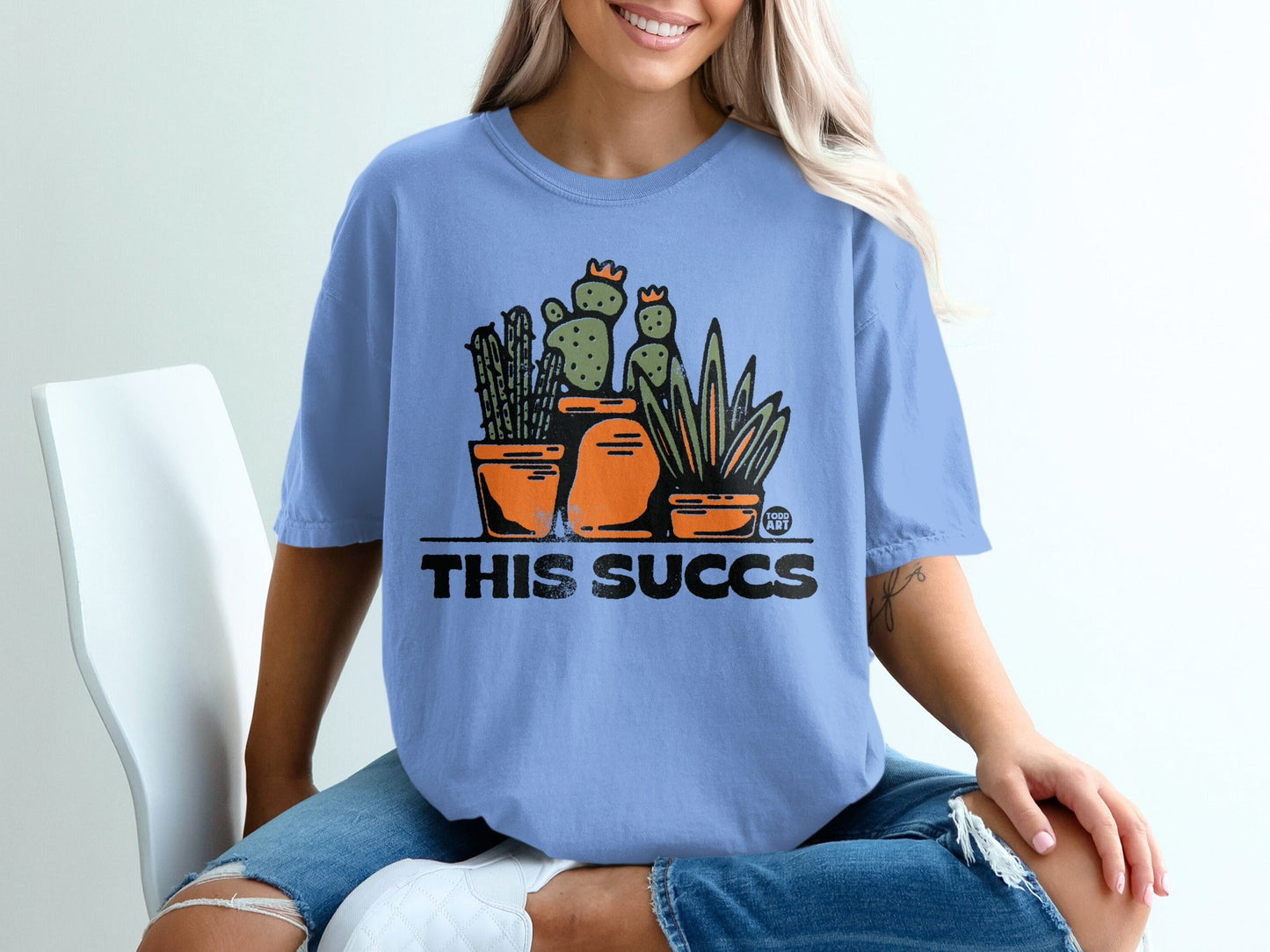 Funny Cactus Design This Succs Graphic T-Shirt