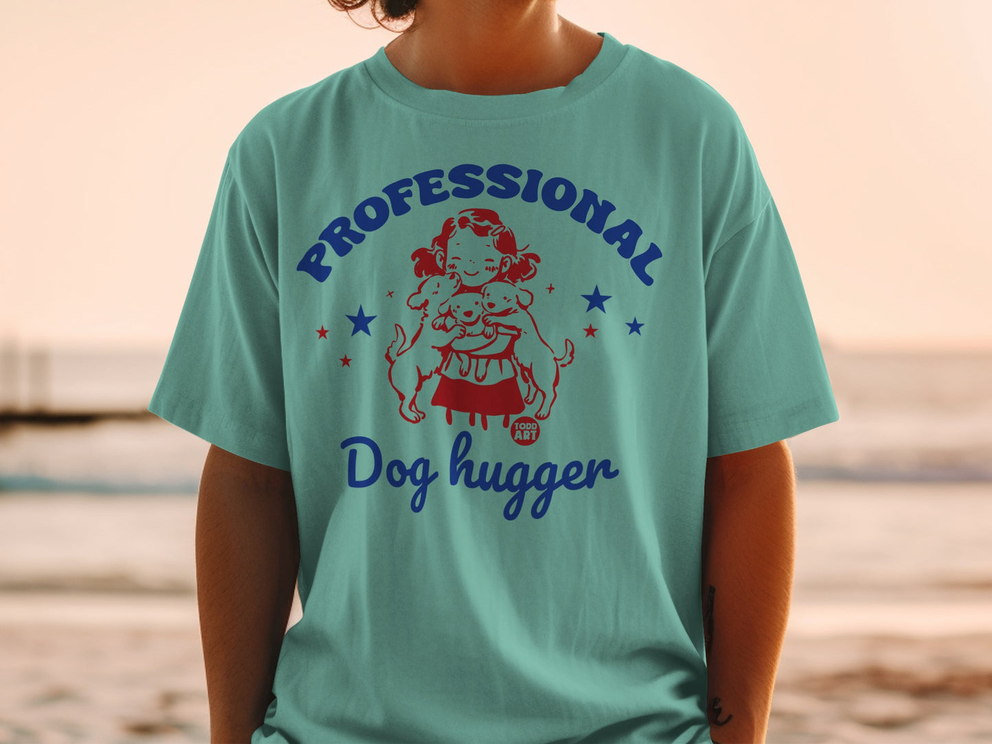 Professional Dog Hugger Graphic T-Shirt for Animal Lovers