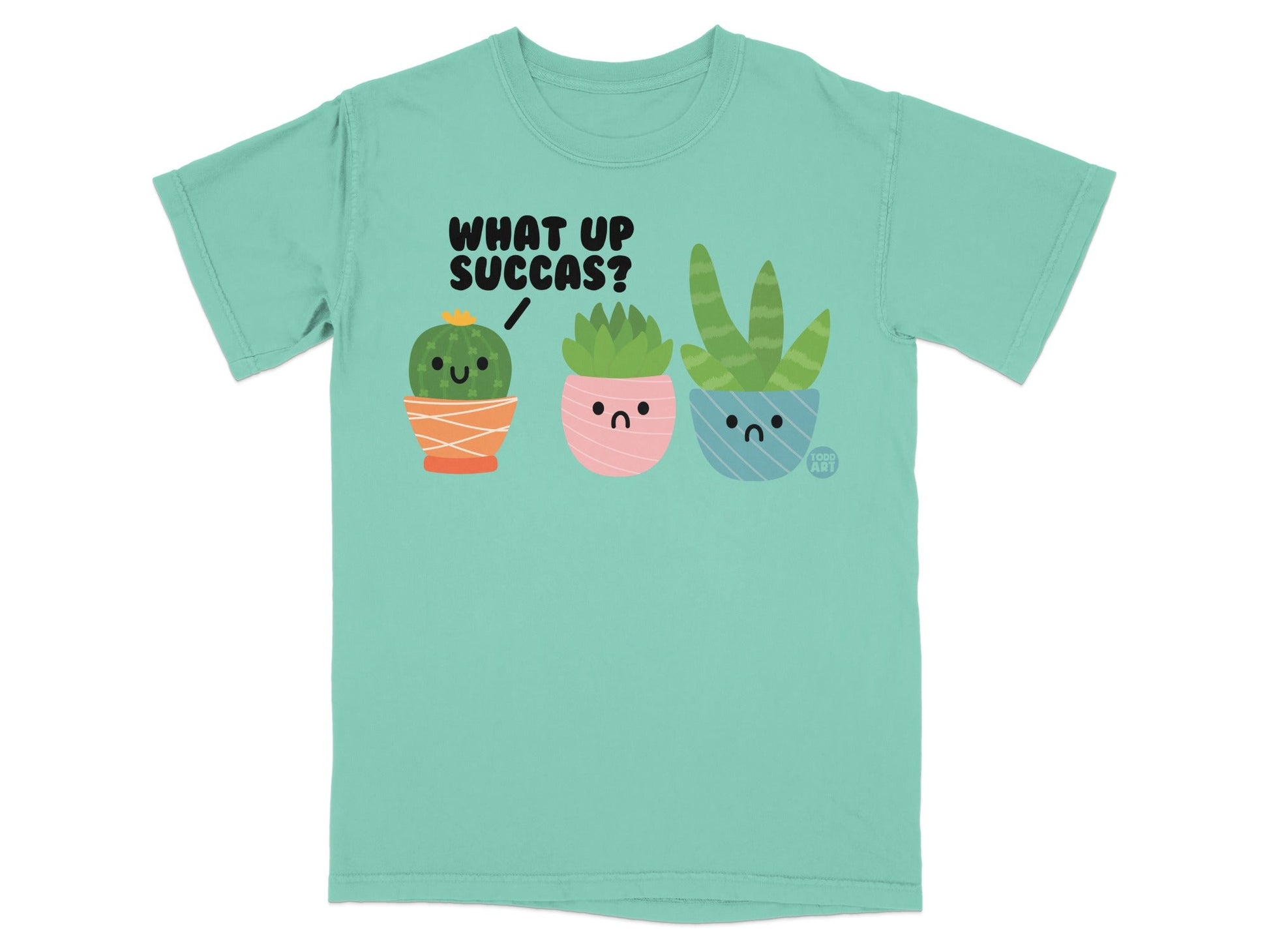 Cute What Up Succas Cactus and Plant T-Shirt