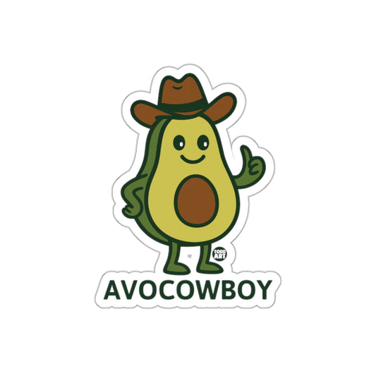 Avocowboy Cute Avocado Sticker with Cowboy Hat