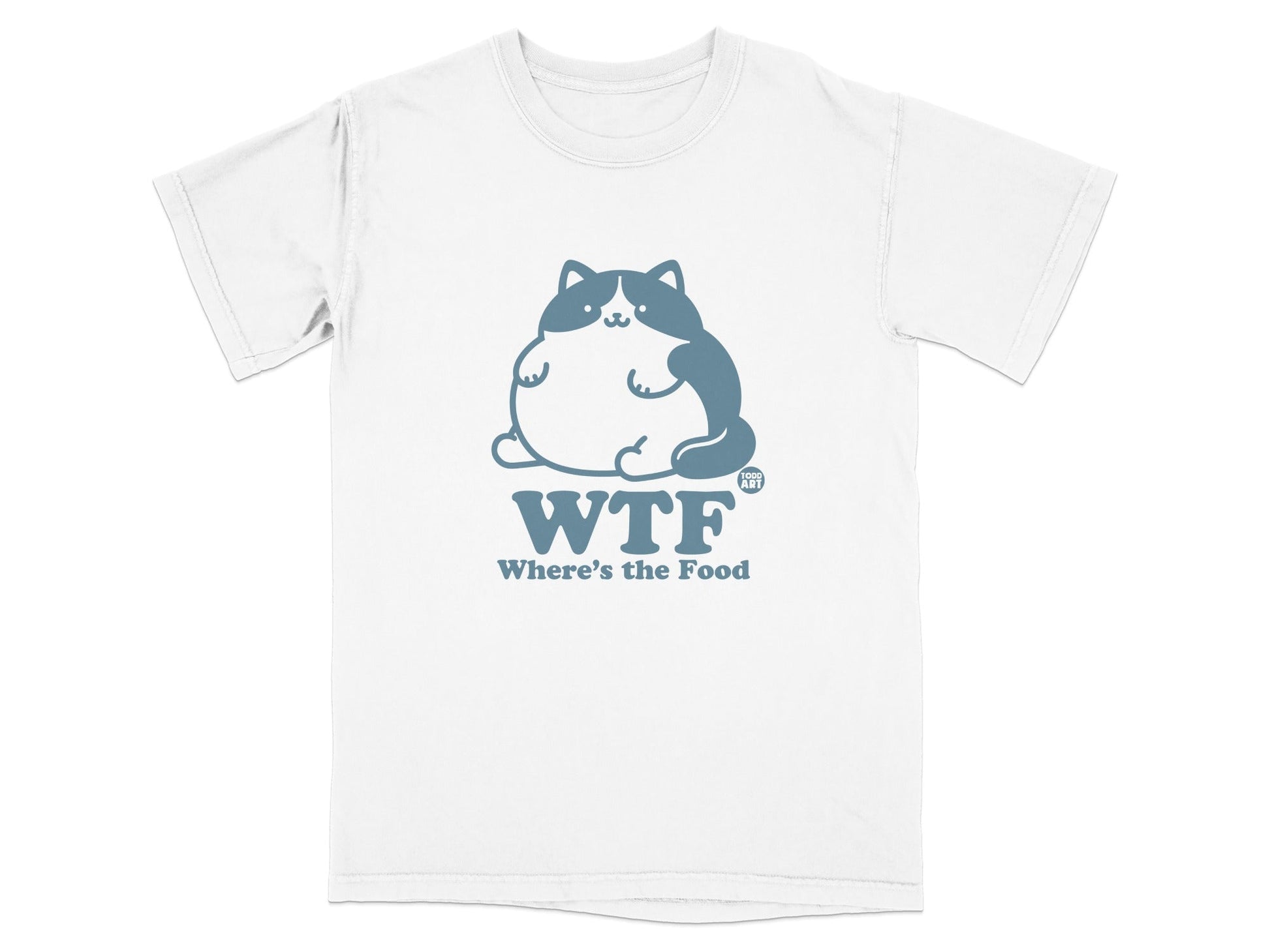 WTF Where's the Food Cat Graphic T-Shirt