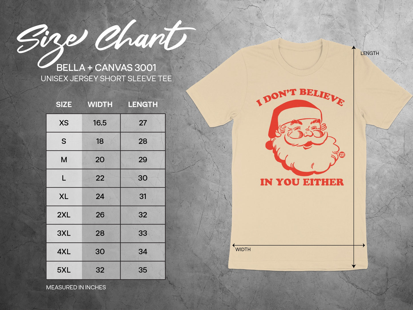 Funny Santa I Don't Believe in You Either Tee