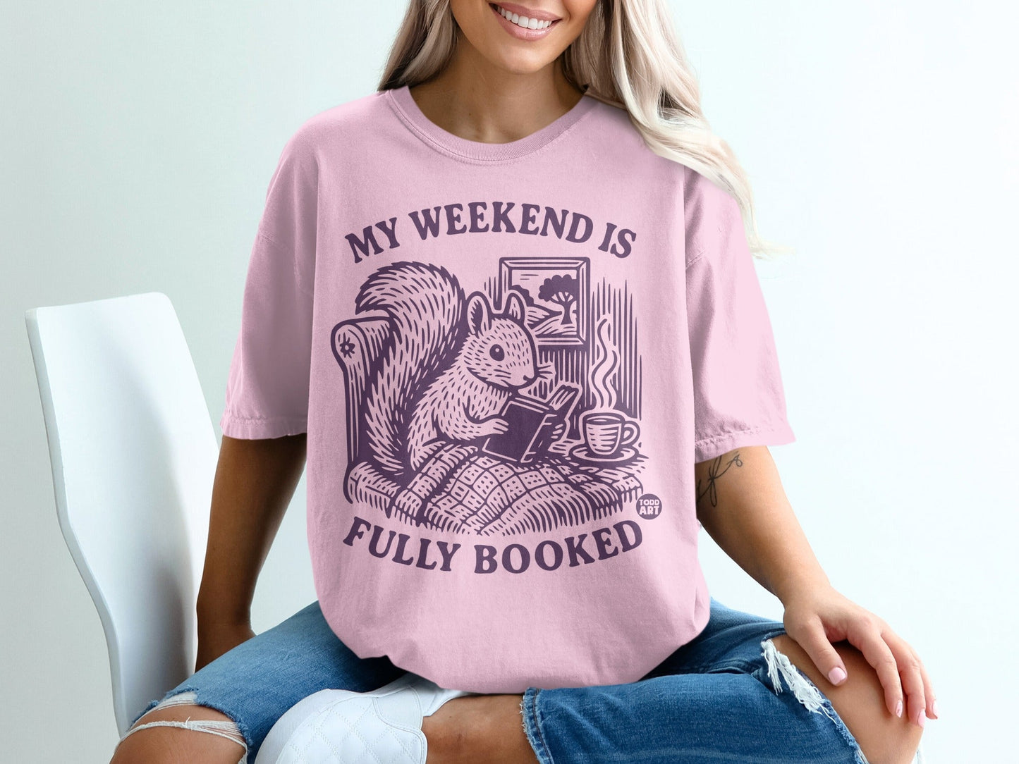 My Weekend Is Fully Booked Cute Squirrel T-Shirt