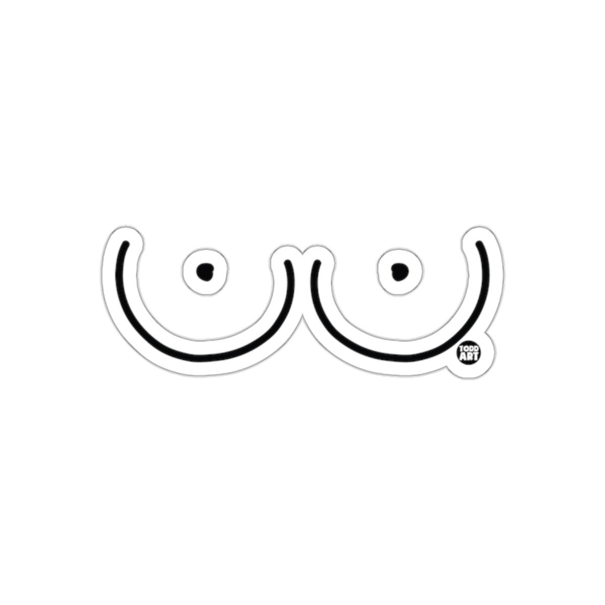 Minimalist Abstract Face Line Art Sticker Todd Art
