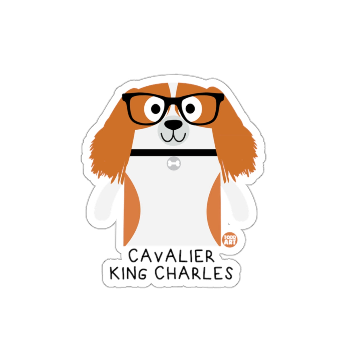 Cute Cavalier King Charles Dog Sticker for Laptops and More